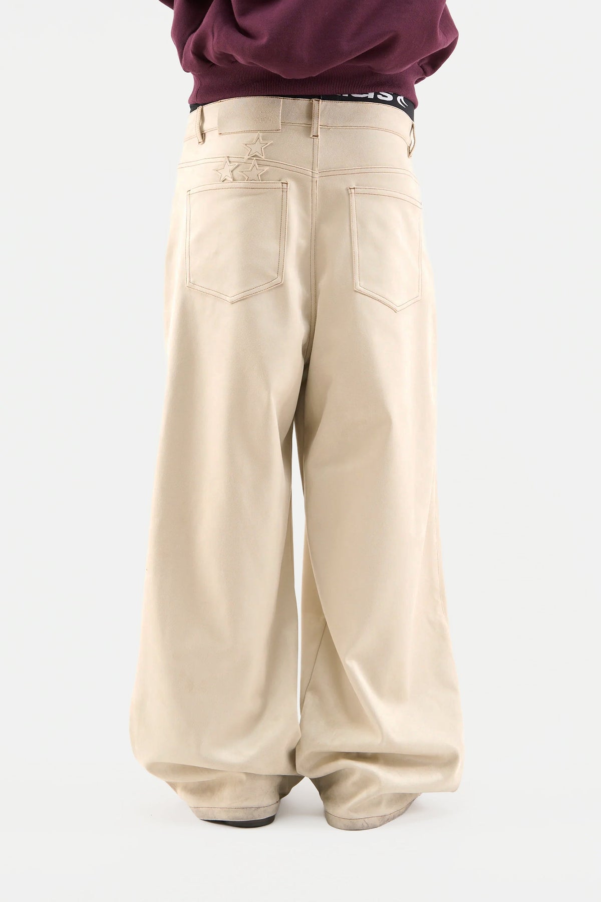 Suede Grey Jumbo Pants