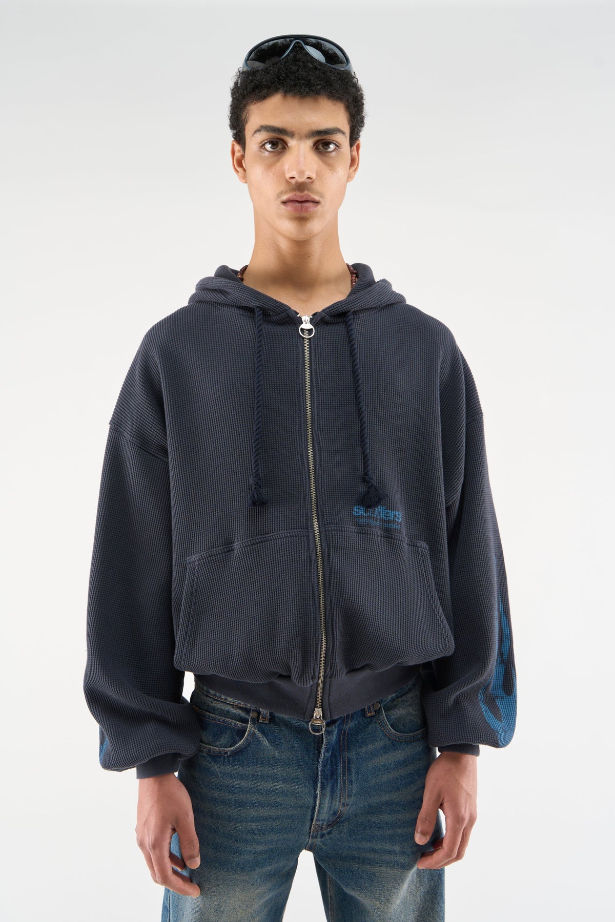 Flame Navy Zipper